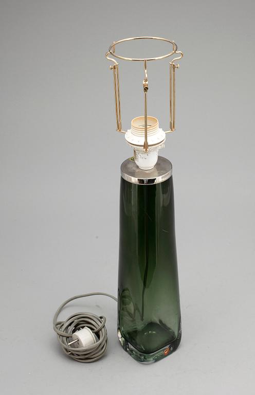 BORDSLAMPA, glas, Carl Fagerlund, Orrefors, 1900-talets andra hälft.