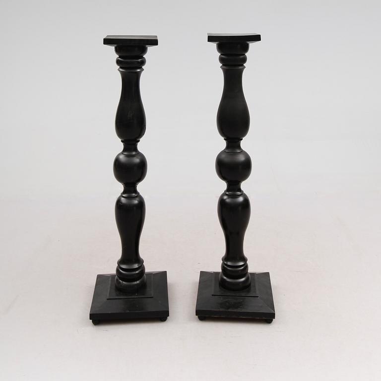 PIEDESTALER, 1 par, sent 1800-tal.