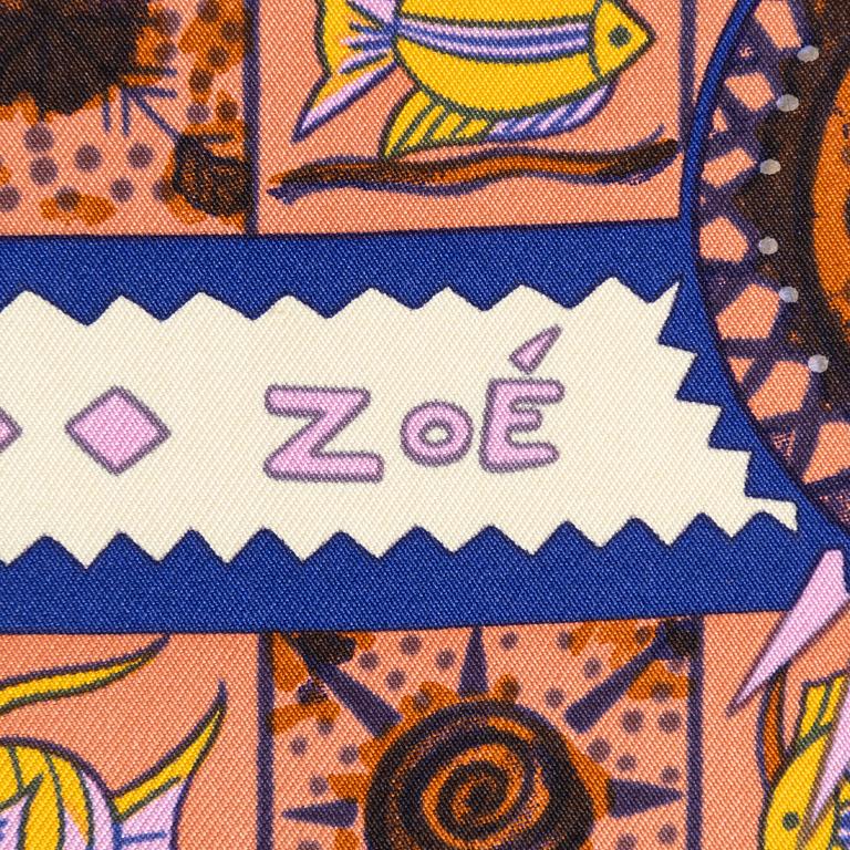 Hermès, scarf, "Ors Bleus D'Afrique".