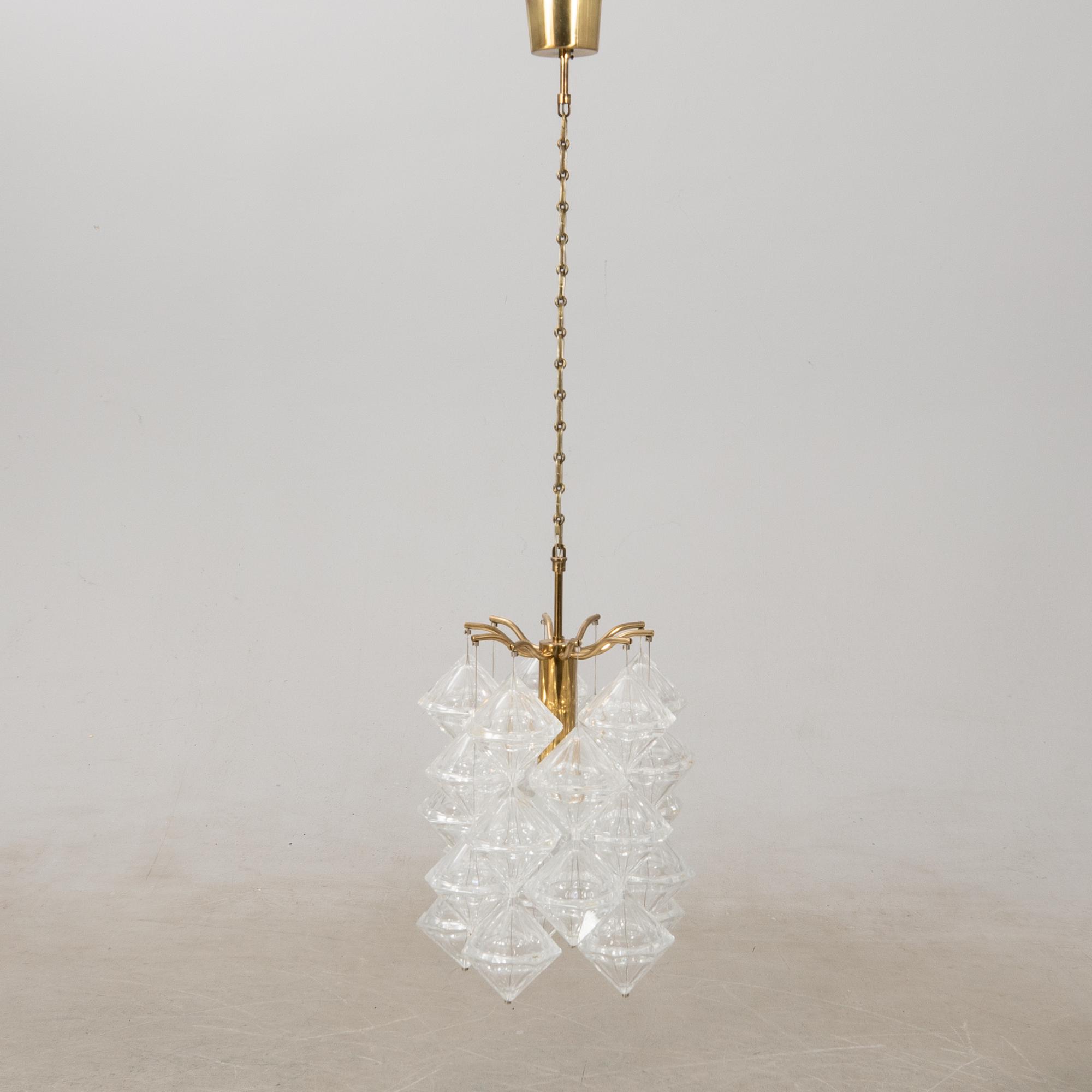 Carl Fagerlund, ceiling lamp, Orrefors.