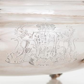 A mid-18th-century sterling silver tureen, mark of Peter Archambo II and Peter Meure, London 1753.