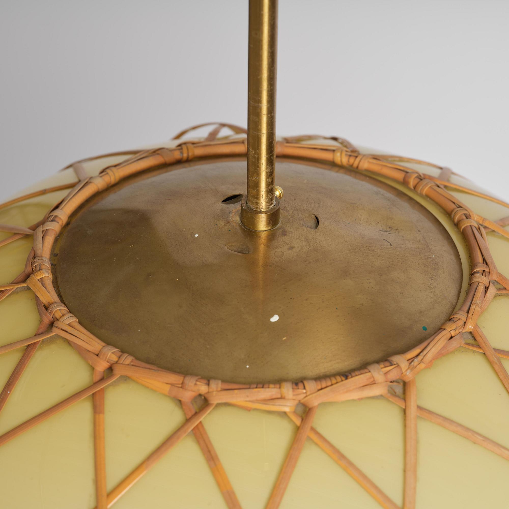 Harald Notini, a pair of ceiling lamps model 11555, Arvid Böhlmarks Lampfabrik, Stockholm, 1940s.