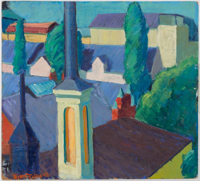 BJØRN HALBY, two oilpaintings on panel, one signed and dated -43.