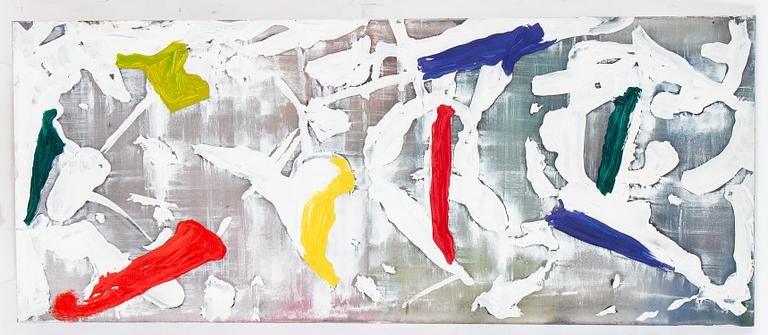 Johan Scott, oil on plexi, 4 parts, signed Johan Scott and dated -99 verso.