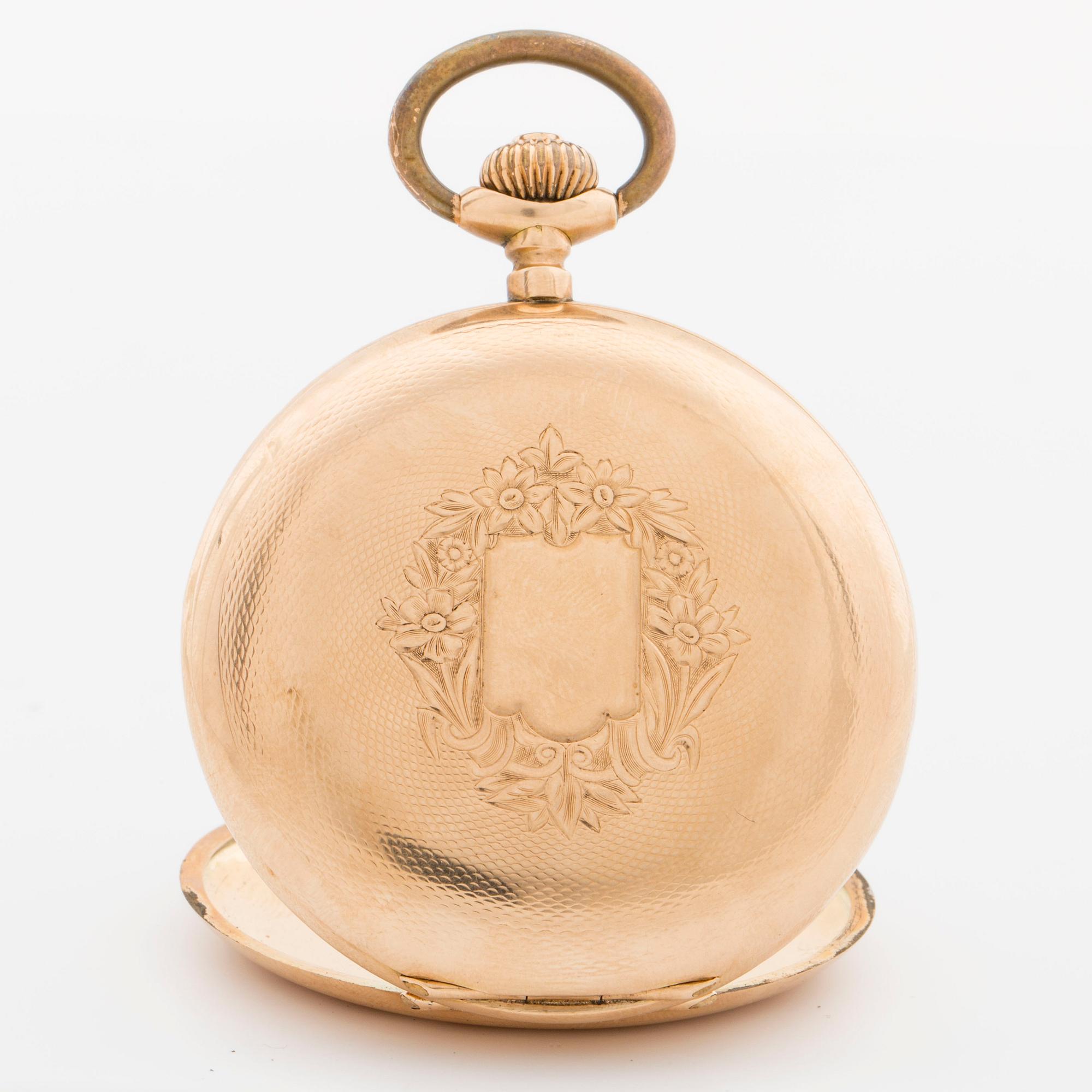 FICKUR, 52 mm, 14K guld, schweiziska stämplar.