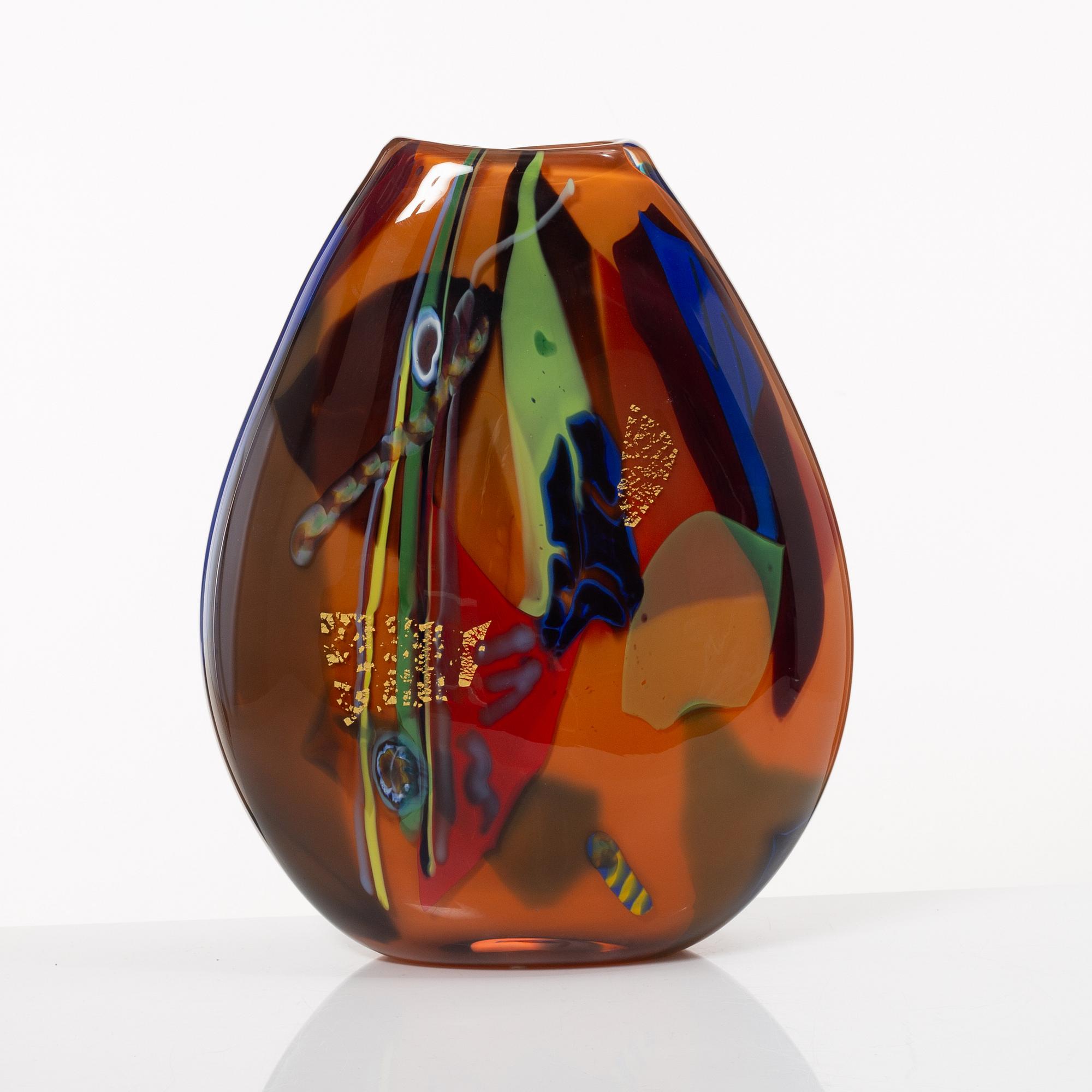 Jan-Erik Ritzman, a vase, glass, Transjö, 1991.