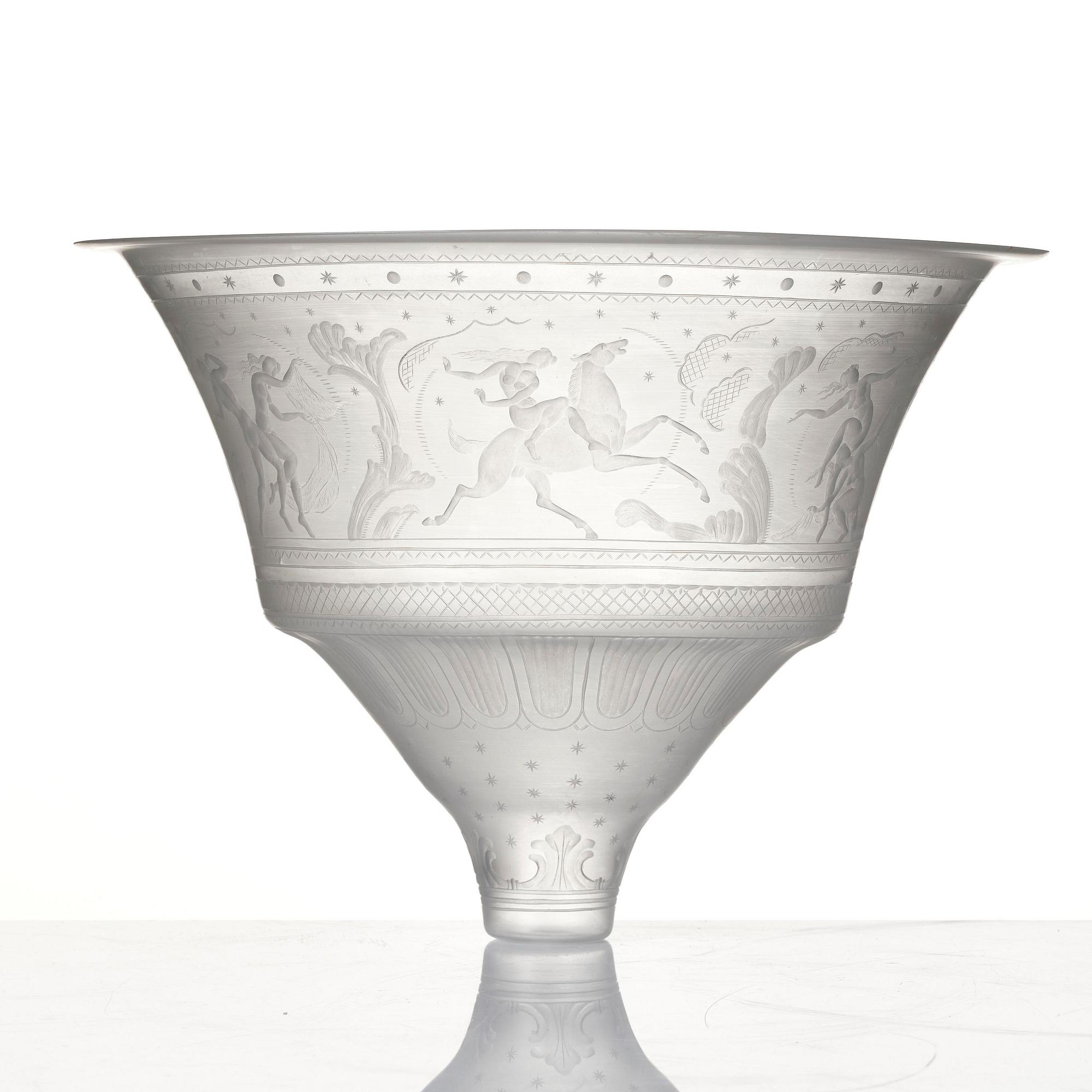 lampkupa, modell "165", Orrefors, 1920.