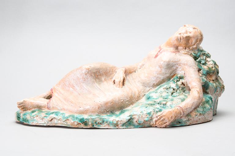 Ida Schwetz Lehmann, a ceramic sculpture, signed and and dated on label.