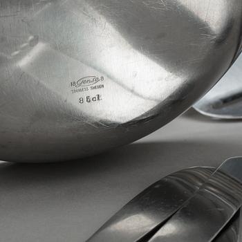 BESTICK, ca 322 delar, rostfritt stål, "Thebe", Folke Arström, Gense.