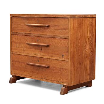 305. Axel Einar Hjorth, a "Sport" stained pine chest of drawers, Nordiska Kompaniet, Sweden 1930's.