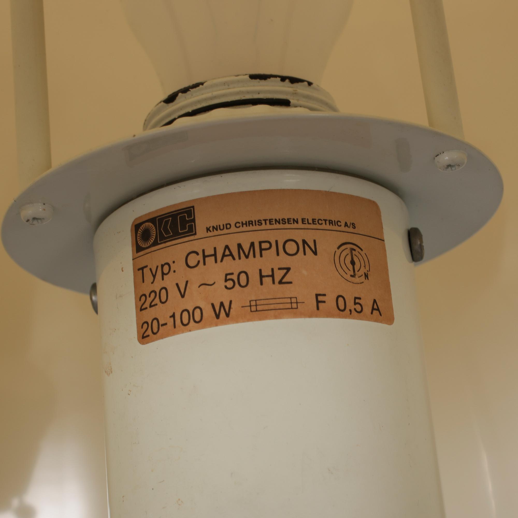 GOLVLAMPA, "Champion", Knud Christensen Electric, Danmark, 1900-talets andra hälft.