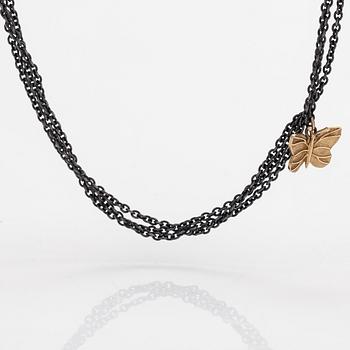 Ole Lynggaard, An 18K gold ans silver necklace. Denmark.