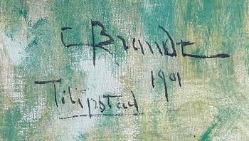 BRANDT, CARL, olja på duk, sign o dat Filipstad 1901.