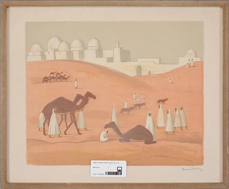 EINAR JOLIN, litografi. Sign.