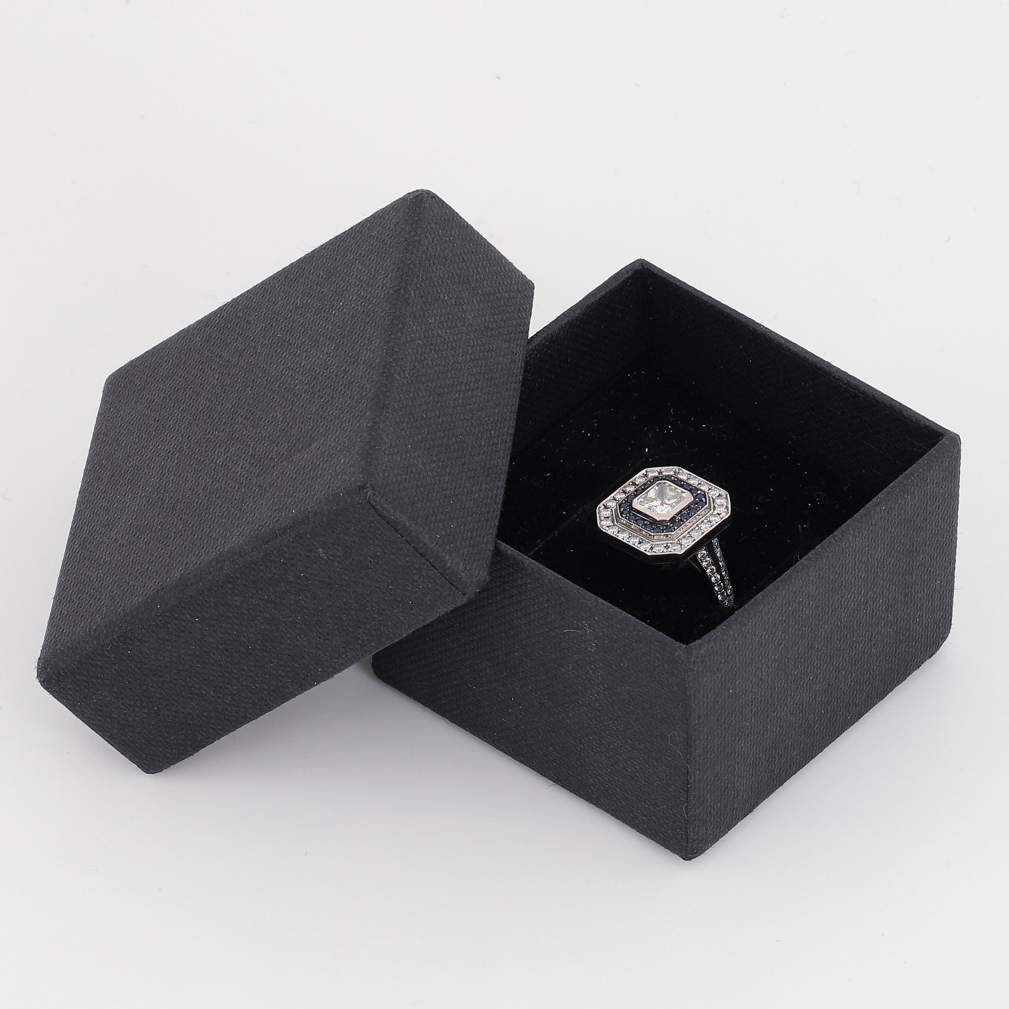 Sapphire and diamond ring.