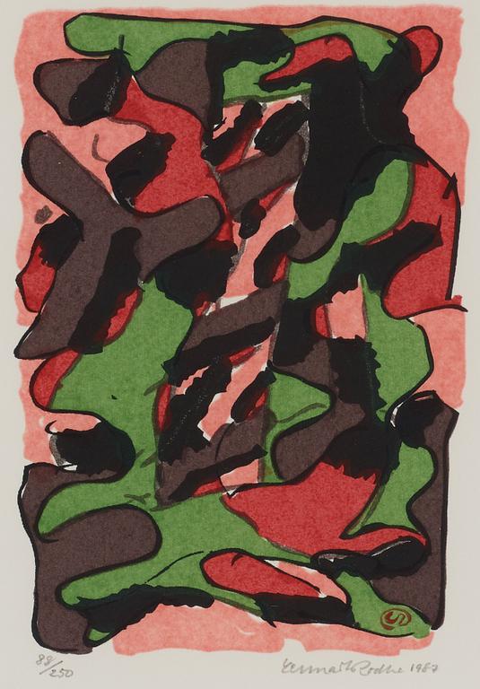 Lennart Rodhe, Serigraph in color, 1987, signed and numbered 88/250.