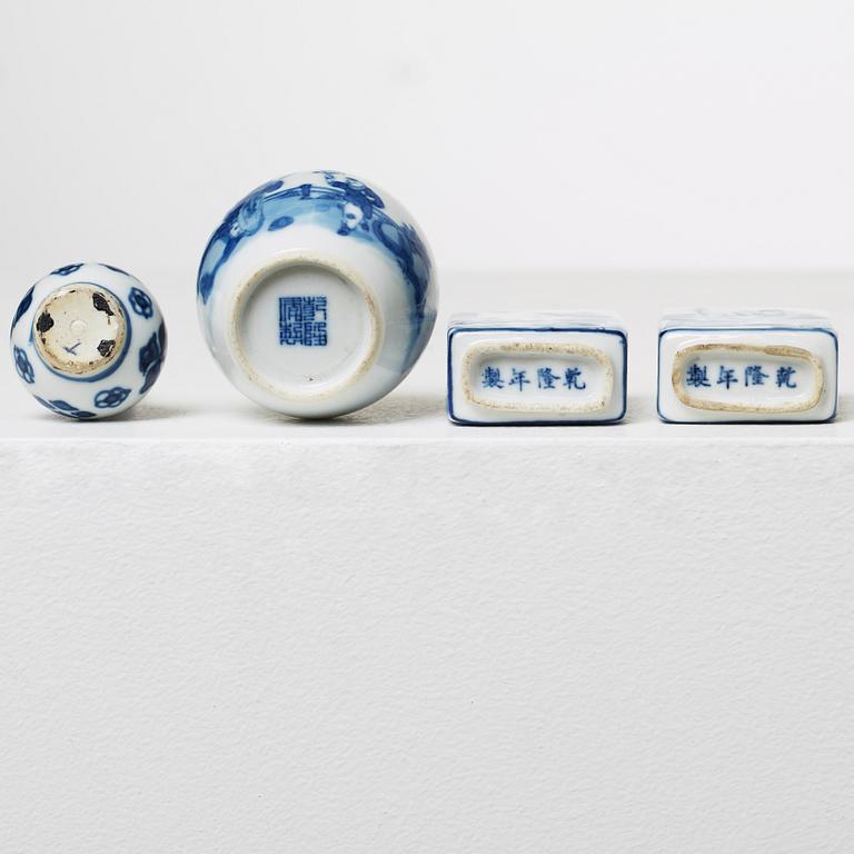 PARTI KINAPORSLIN, 13 delar, 1700-1900-tal.