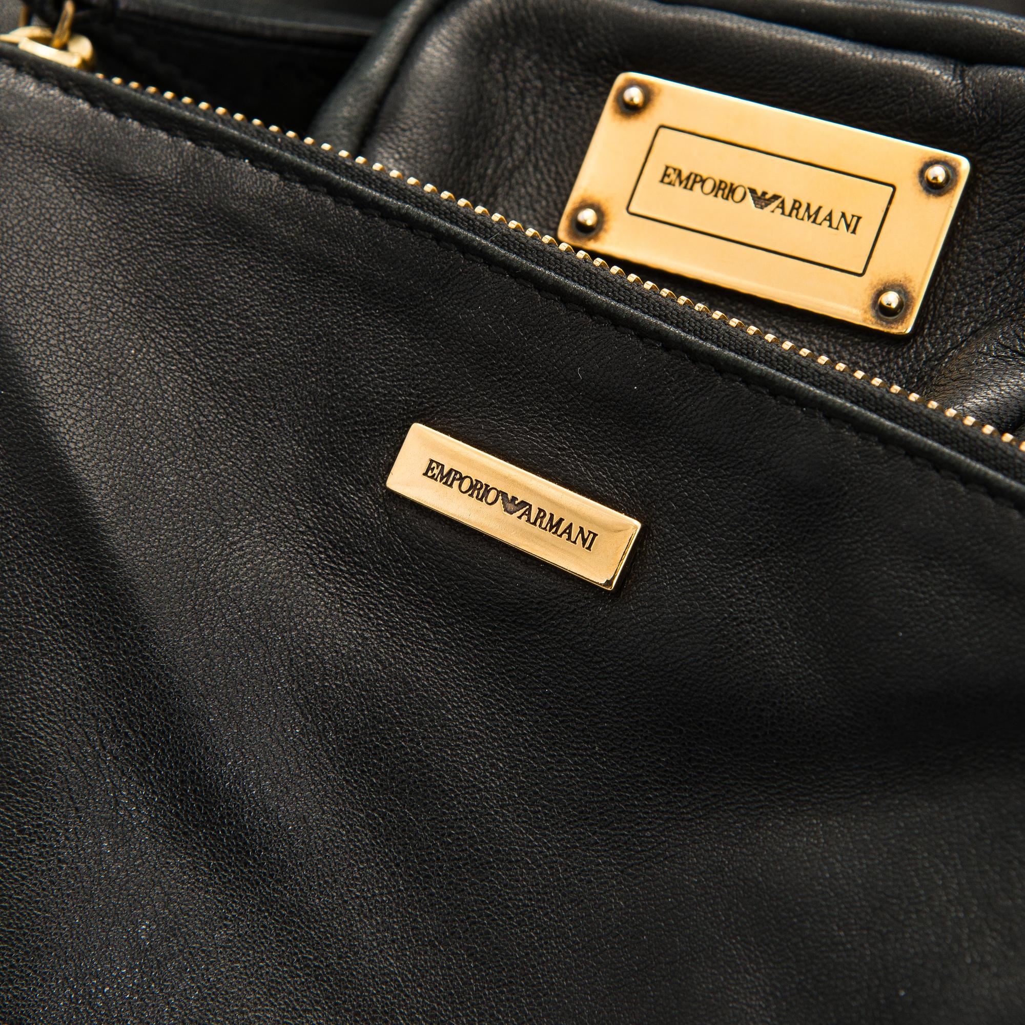Emporio Armani, a leather bag.