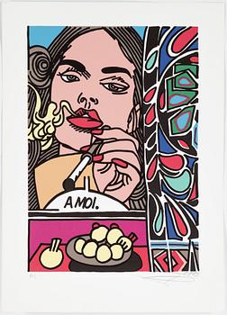 Erró   Gudmundur Gudmundsson · ERRÓ GUDMUNDUR GUDMUNDSSON, lithograph in colours, signed, dated 1993, HC.