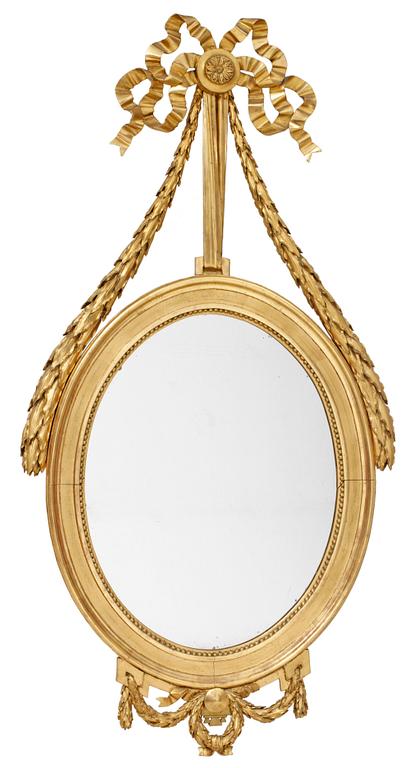 A Gustavian mirror.