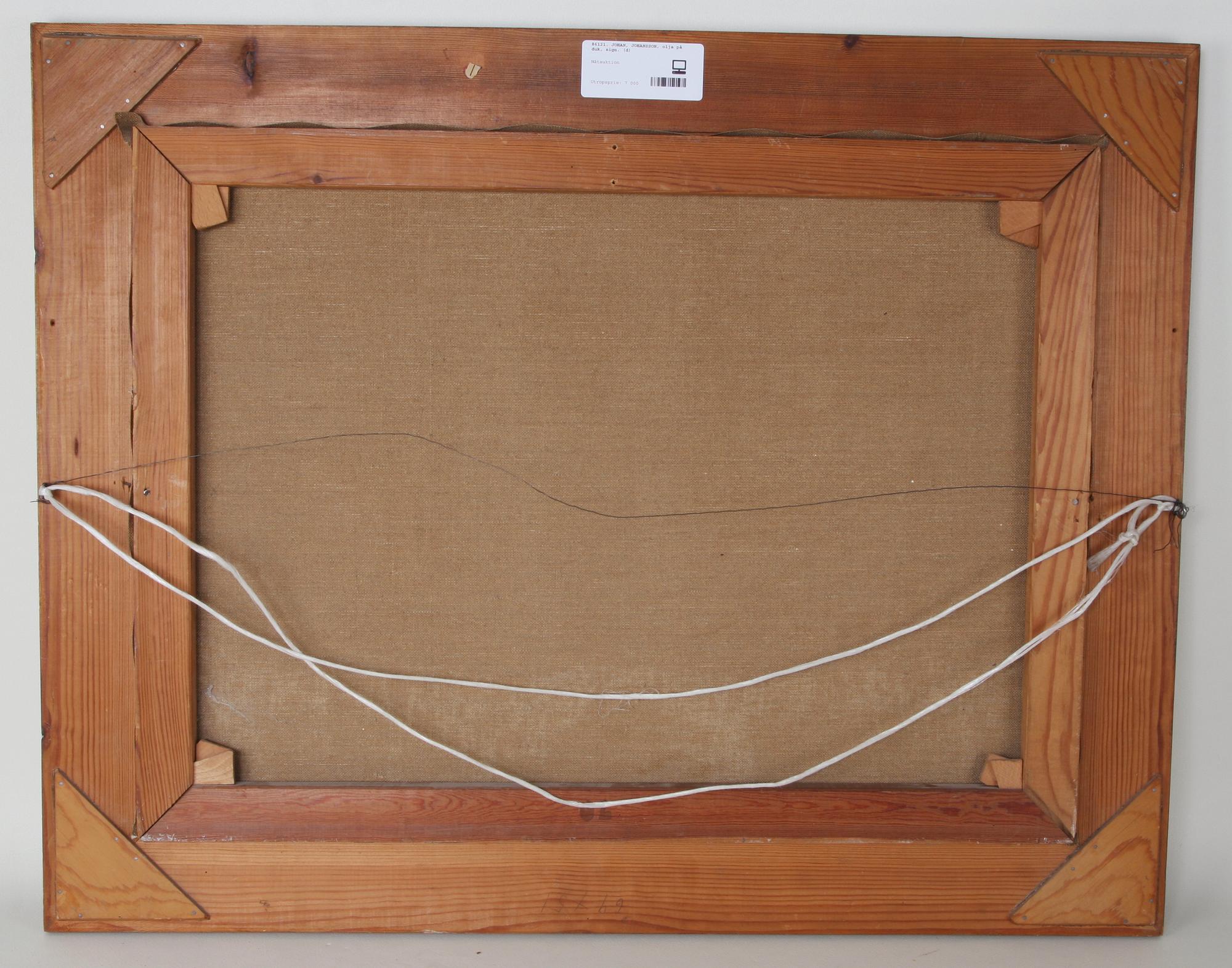 JOHAN JOHANSSON, olja på duk, sign.