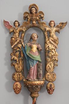 PROCESSIONSSTAVAR, 2 st, 1800-tal.