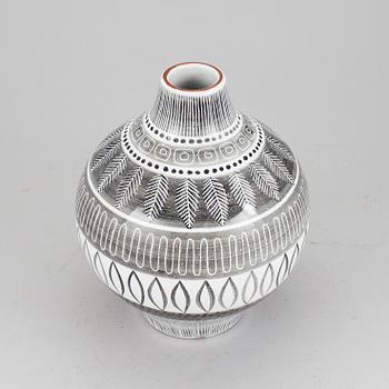 A ceramic vase "Grafika" by Ingrid Atterberg for Upsala-Ekeby, 1950s.