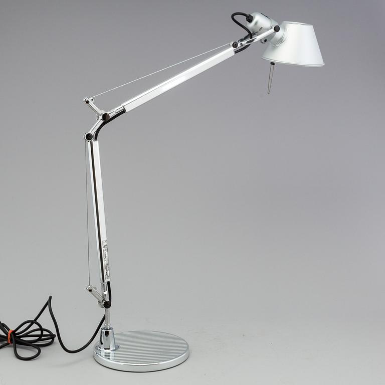 a "Tolomeo mini" table light by Artemide Italy.