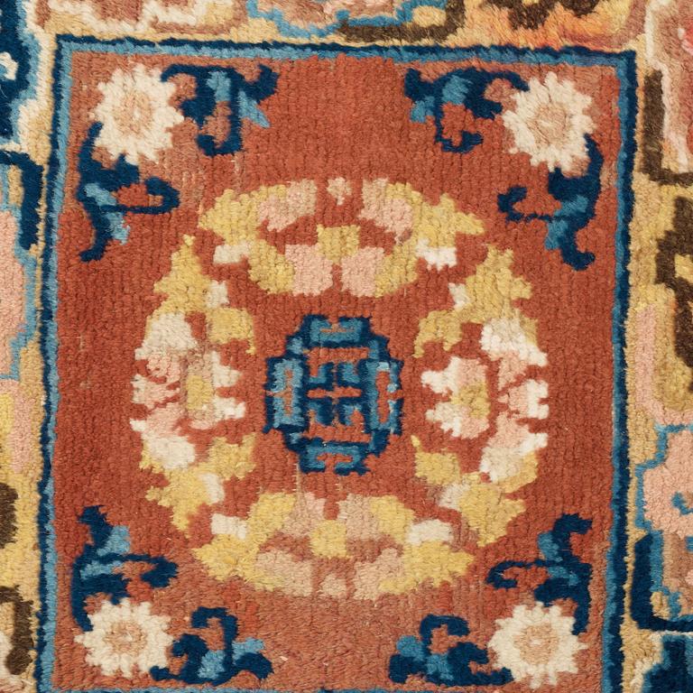 MEDITATION RUG. Antique Ningxia. 165 x 59 cm. China late Qing dynasty.