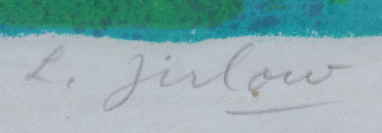 LENNART JIRLOW, färglitografi, sign o numr 1/50. Papper vattenstämplat; Mourlot Paris.