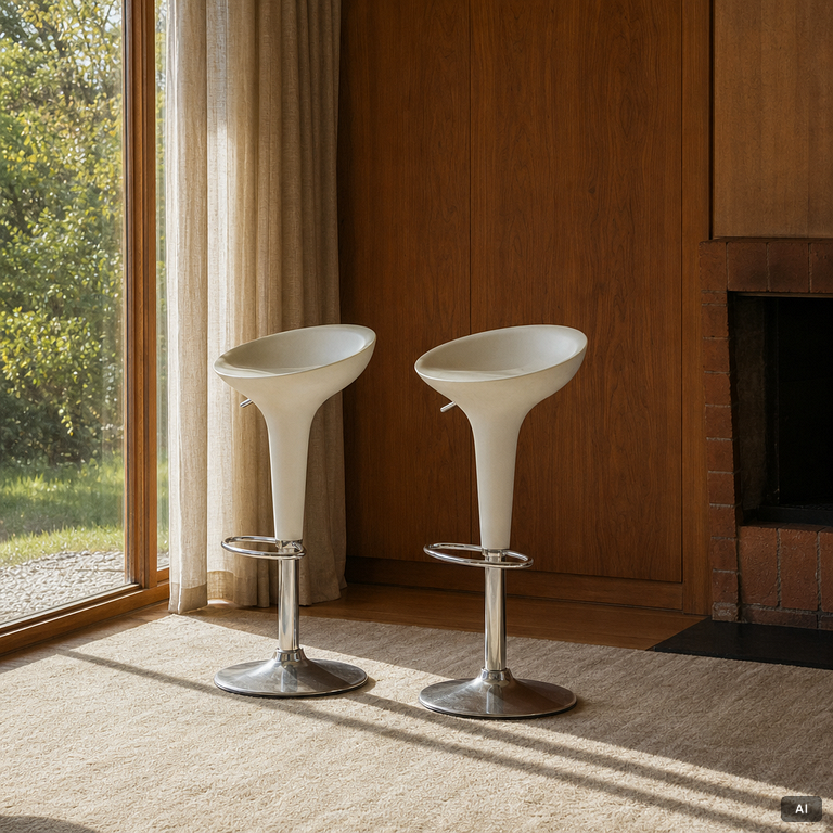 Stefano Giovannoni, bar stools, a pair, Bombo Swivel, Magis, early 2000s.