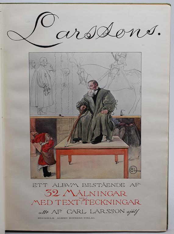 BÖCKER, 5 st, Carl Larsson, "Åt Solsidan", "Spad-Arfvet mitt lilla lantbruk", "Ett hem", "Andras barn", "Larssons".