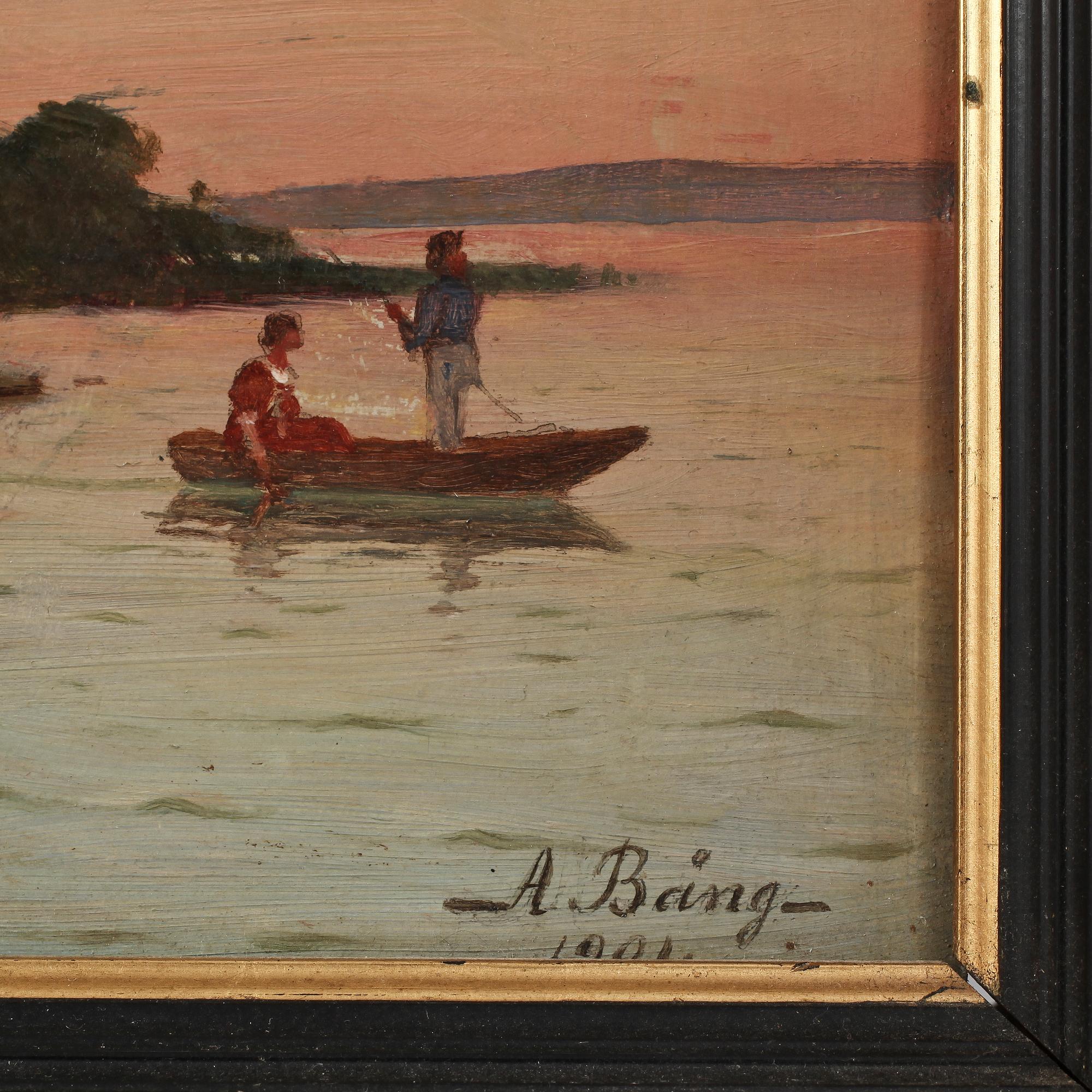 AUGUST BÅNG, olja på pannå, sign samt dat 1901.