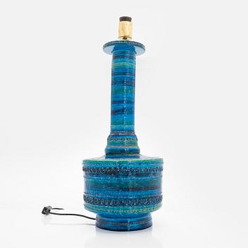 Aldo Londi, a mid-20th-century  'Rimini blue' floor lamp /table lamp for Bitossi, Italy.