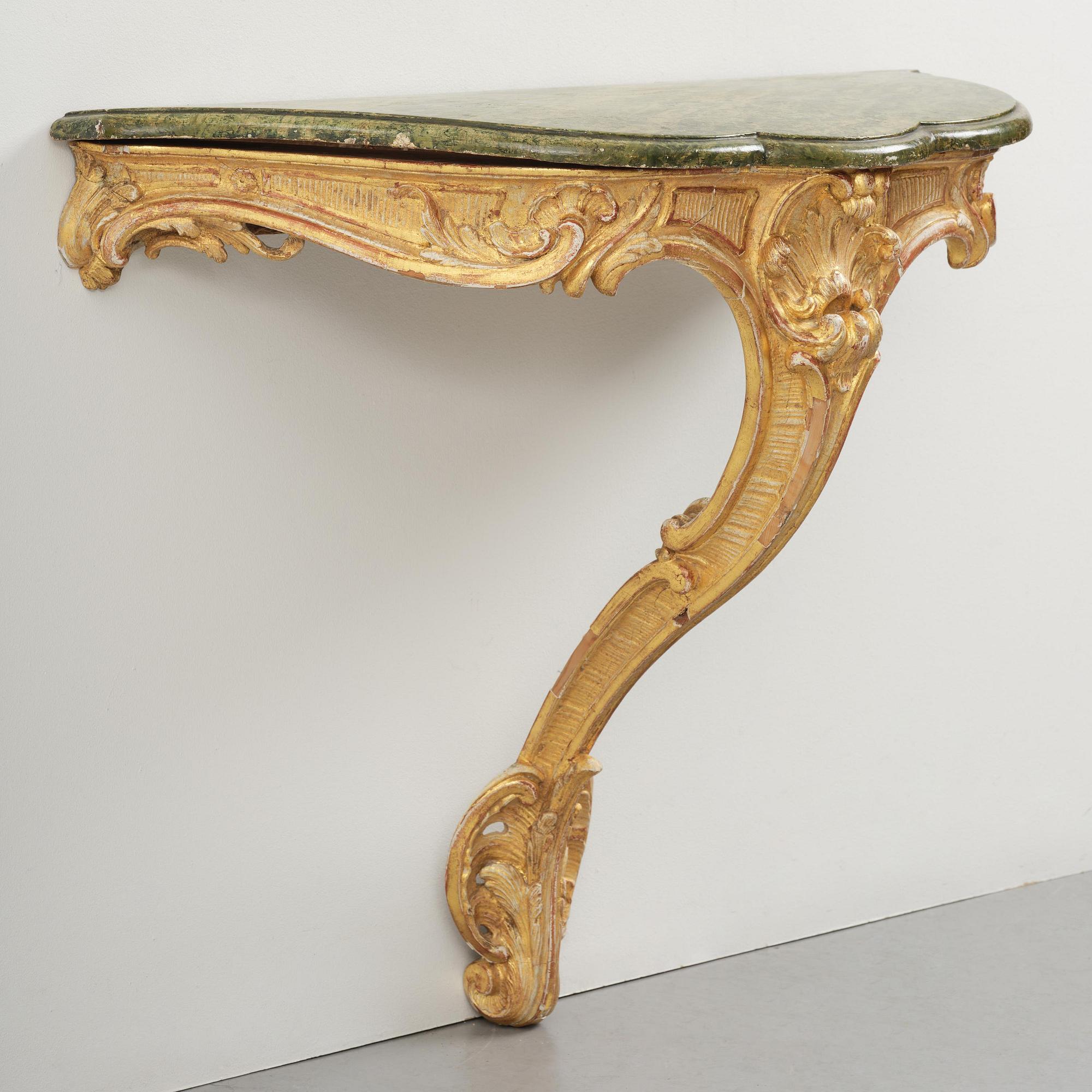 A Swedish Rococo console table.