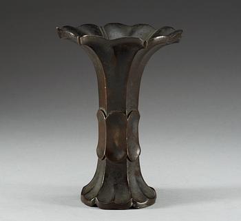 A bronze vase, Qing dynasty with Xuandes six character mark.