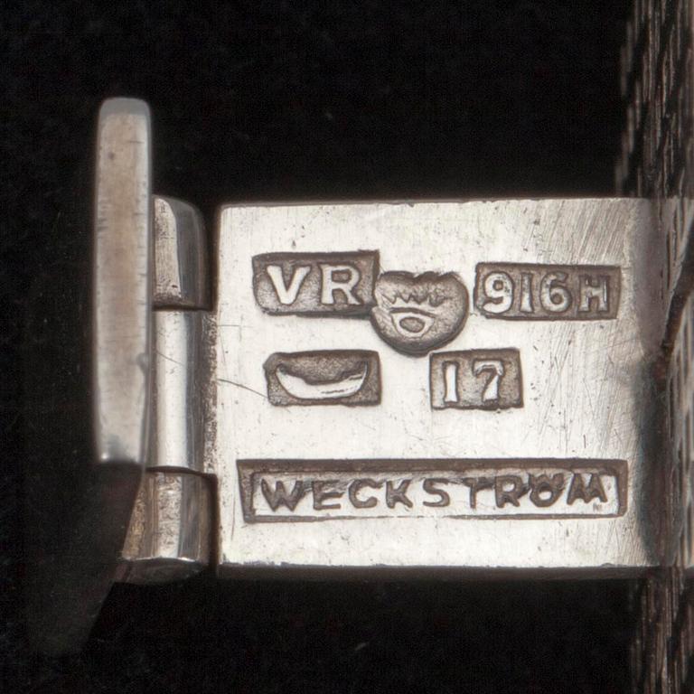 MANCHETTKNAPPAR, silver (916H) Björn Weckström, 1962.