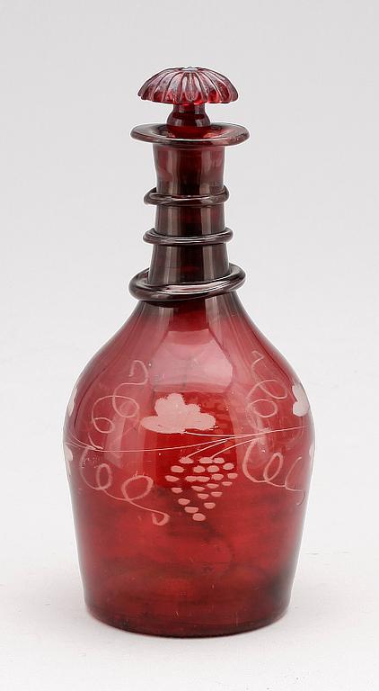 KARAFF, glas, empire, 1800-tal.