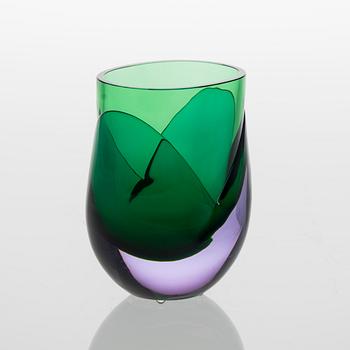 VAS, glas, "Kukka N 518", Heikki Orvola, Nuutajärvi Notsjö, 1970-tal.