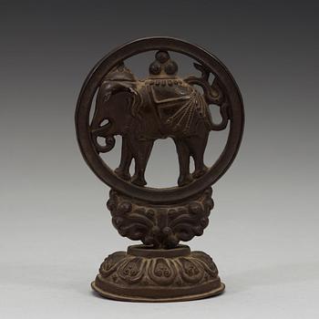 ALTARPIECE, bronze, Tibet, 17th/18th Century.
