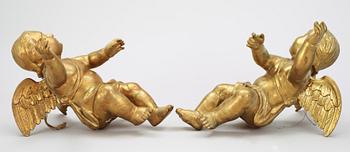 AMORINER, ett par, barockstil, 1800-talets andra hälft.