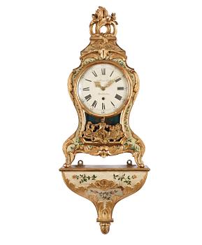 538. A Swedish Rococo 18th century bracket clock by J. Ch. Plesse.