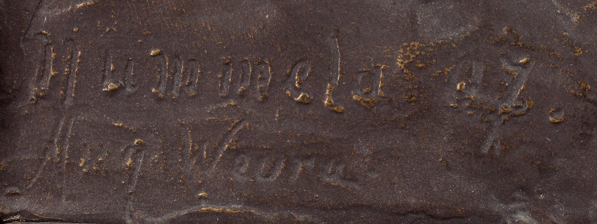 AUKUSTI VEURO, kipsireliefi, signeerattu ja päivätty Nummela -07.