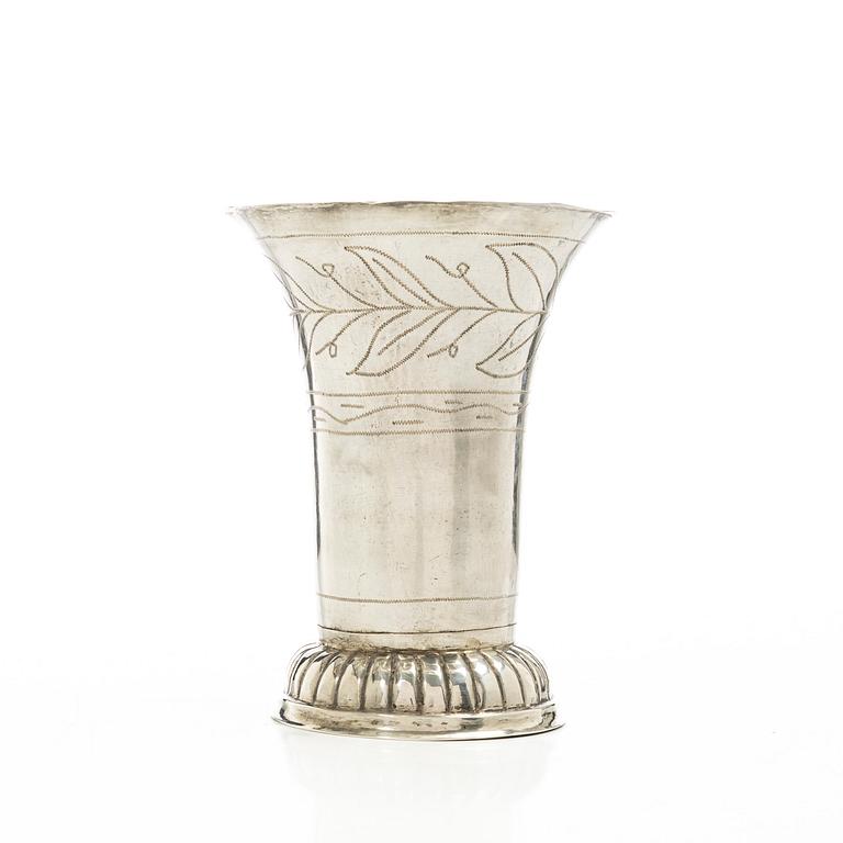 A Finnish silver beaker, mark of Henrik Johan Törnrot, Turku, Finland 1827-73.