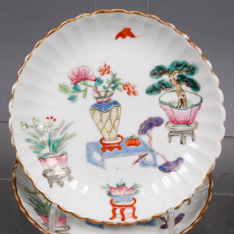 FAT, 9 st. Porslin, Kina, 1800-tal.