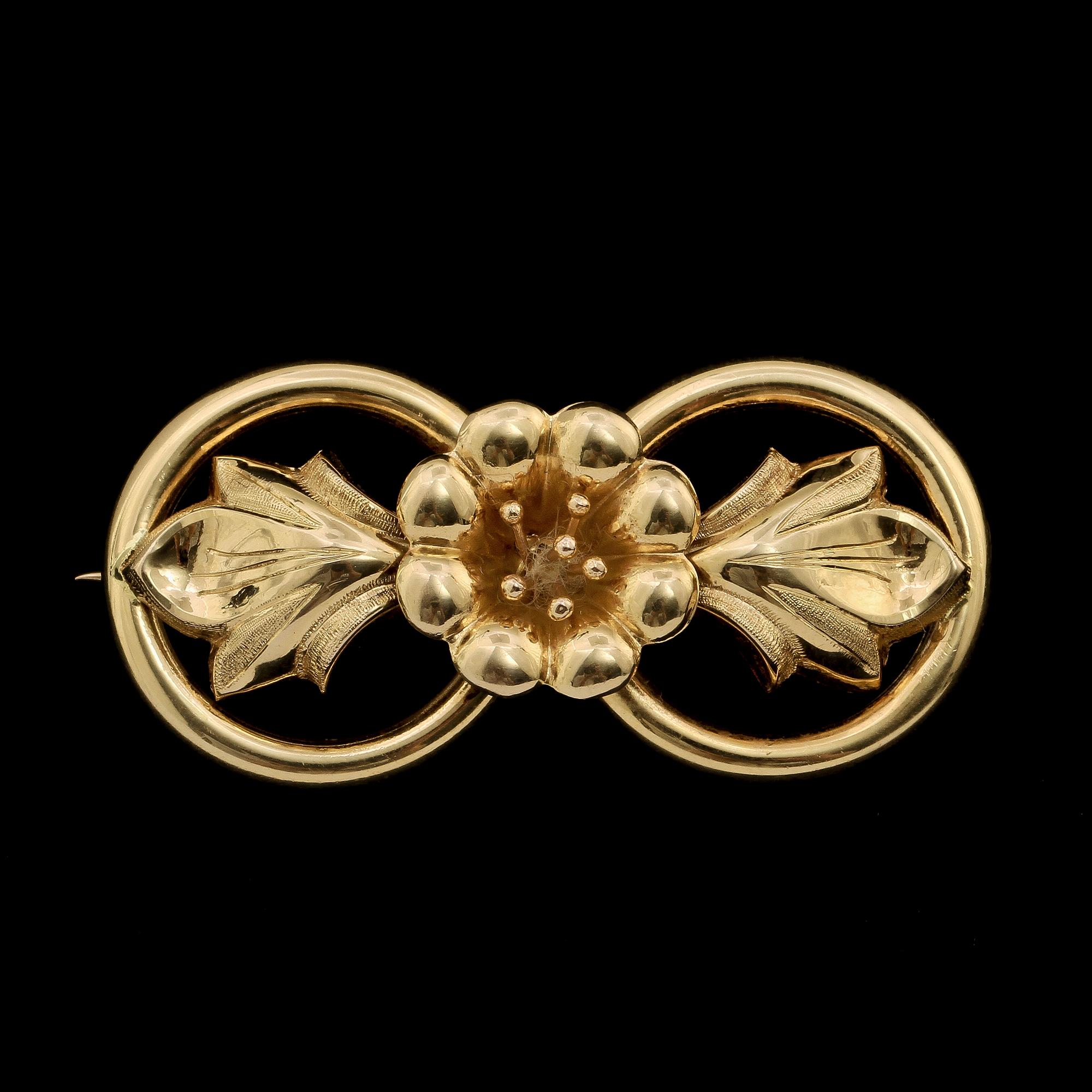 BROSCH, 18k guld, Ceson, Göteborg, 1900-tal. Vikt 5 g.