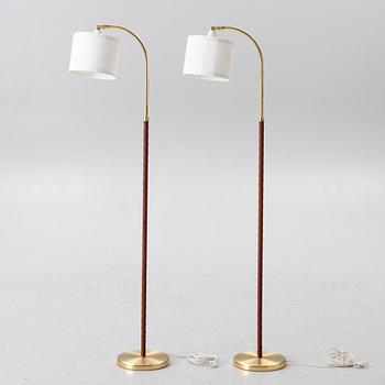 Floor lamps a pair, Armaturhantverk, late 20th century.