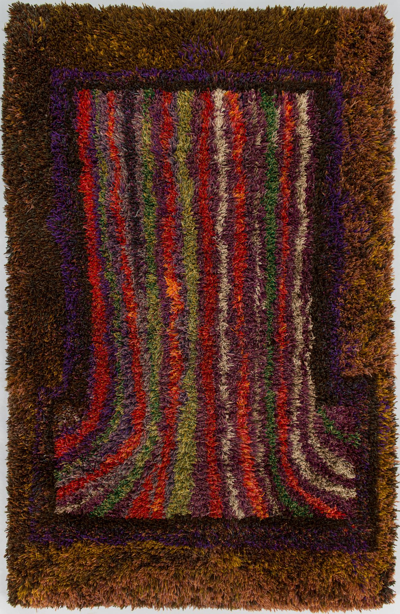 Karin Wallin,  a Finnish rya rug for Neovius. Ca. 160 x 110 cm.