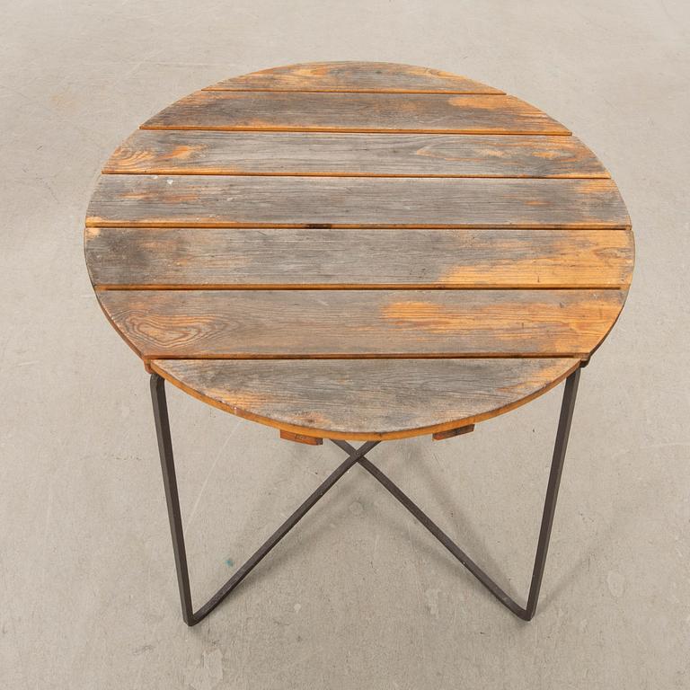 Garden furniture 5 pcs "Garden table 9A", "Garden chair 6" and "Garden chair 1" Grythyttan 1930s/40s.