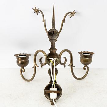 Vägglampor, ett par, barockstil, 1900-talets början.